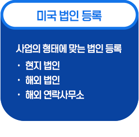 미국법인등록 서비스 - 사업형태에 맞는 법인등록 현지법인/해외법인/해외연락사무소