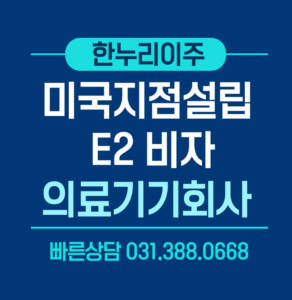 미국지점설립과 e2비자 의료기기회사