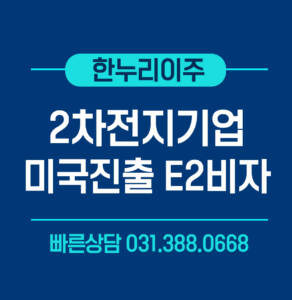 2차전기기업 미국진출 e2비자