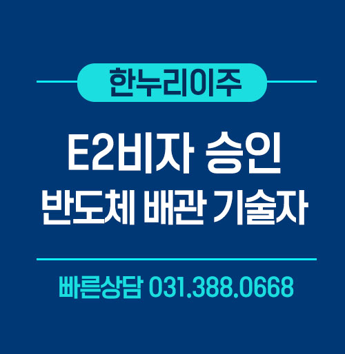 미국 E2비자 인터뷰 승인 후기 반도체 배관 기술자